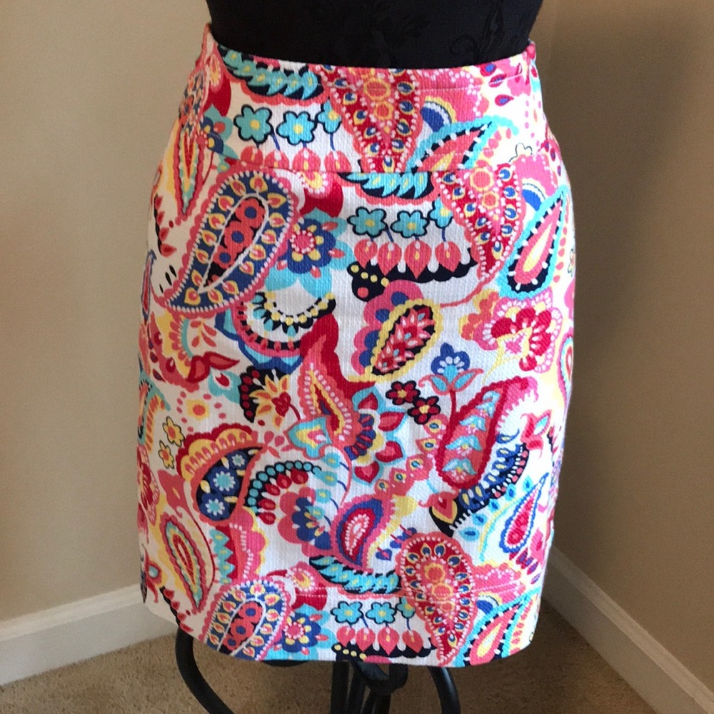 NWOT Talbots 4P Paisley Short Skirt